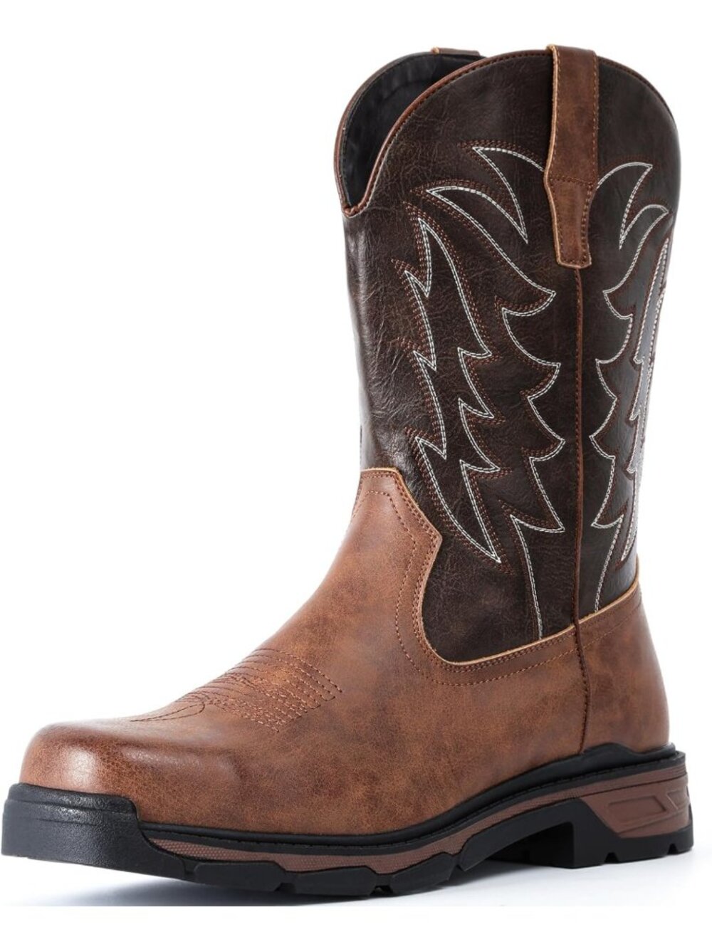 Steel Toe Cowboy Work Boots for Men | Safety Square Toe Western Style Footwear
